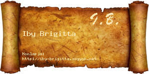 Iby Brigitta névjegykártya